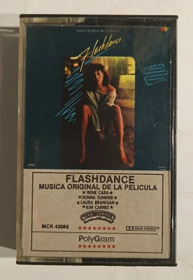 FLASHDANCE, SOUNDTRACK BY IRENE CARA / KIM CARNES, 1983 MEXICAN TAPE ALBUM - Image 1 of 4