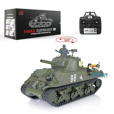 HengLong 1:16 2.4G TK7.0 M4A3 USA Sherman Infrared BB Shooting RTR RC Tank 3898 - Image 1 of 4