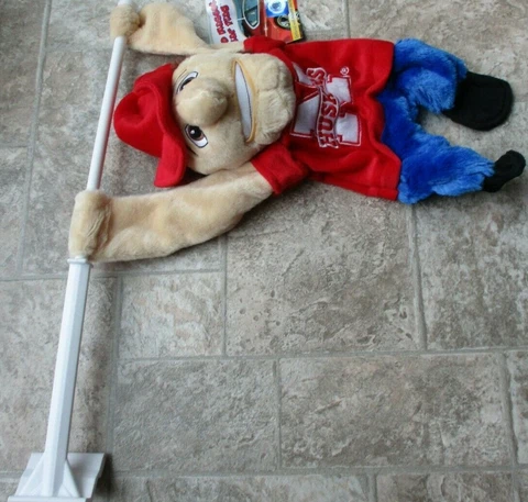 Nebraska Cornhuskers PLUSH 3D MASCOT CAR FLAG ! FREE SHIPPING ! FAST SHIPPING ! Cover