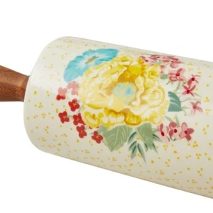 New Pioneer Woman Fancy Flourish 17” Ceramic Rolling Pin RARE - Picture 1 of 4