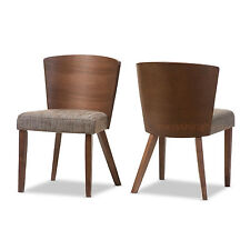 Wholesale Interiors Sparrow Wood Modern Dining Chair Set of 2 Brown