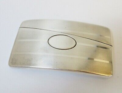 Antique Clapperboard Curved Card Case 925 Sterling Silver • 155.09$