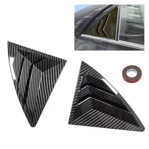 2PCS Carbon Fiber Rear Window Louver Shutter Cover For Toyota Corolla 2007-2013 - Picture 1 of 8