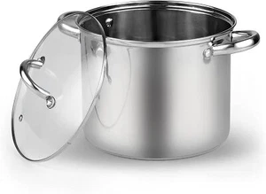 Stockpot with Lid, Basics Stainless Steel Soup Pot, 12-Quart - Picture 1 of 10
