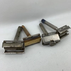 lot of 4 vintage safety razors Gillette Star - Picture 1 of 9