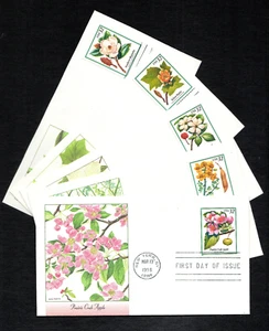 US FDC 1998 Flowering Trees 5 First Day Covers by Fleetwood Scott 3193-97 | - Picture 1 of 2