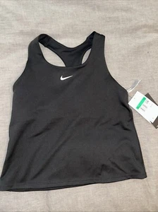 Nike Dri Fit Swoosh Bra, Youth XL, New With Tags, Black - Picture 1 of 7