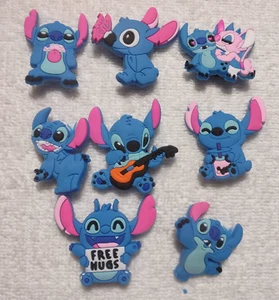 LILO & STITCH - 8pz Charms per scarpe carini adatti a lacci decorazione crocs - SPEDIZIONE GRATUITA - Foto 1 di 1