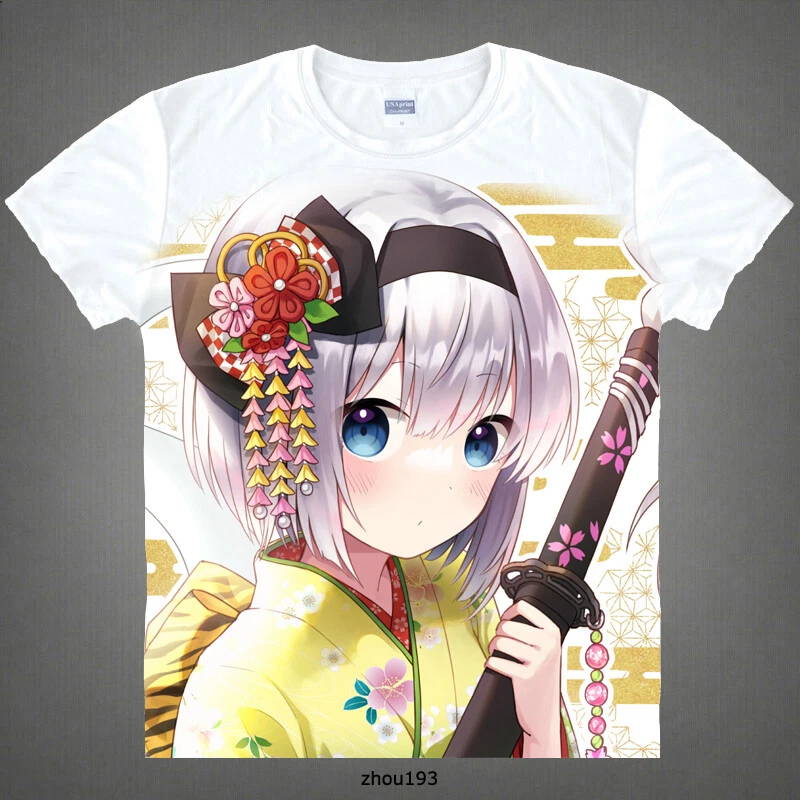 Camiseta TouHou Konpaku youmu Hombres Mujeres Juegos con disfraces TEE Informal Manga Corta Y4 Foto 1 de 1