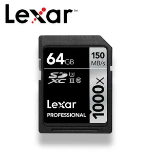 Lexar Professional 64GB SDXC UHS-II 1000x150MB/s V60 U3 C10 Flash Memory Card - Picture 1 of 2