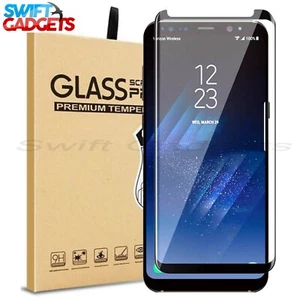 For Samsung Galaxy S8 S9 Plus S7 Edge Full Cover Tempered Glass Screen Protector - Picture 1 of 17