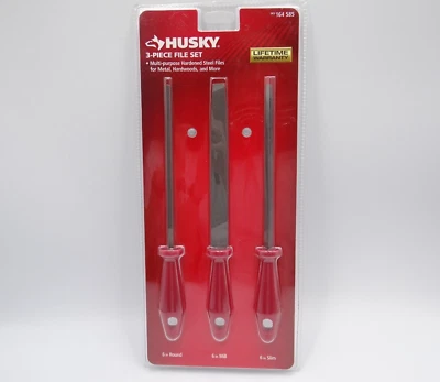 Husky 3-Piece File Set Multi-Purpose SKU 164 585 - BRAND NEW SEALED - Image 1 of 2