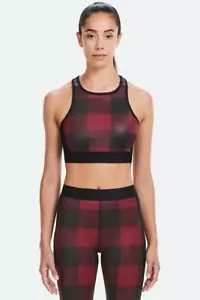 NWT Alala Harley Red Plaid Sports Bra carbon38 bandier size L - Picture 1 of 2