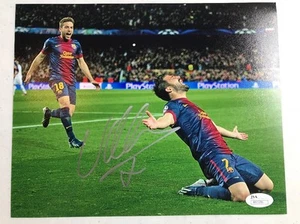David Villa Signed 8x10 Photo Autographed JSA/COA Spain Barcelona - Picture 1 of 3