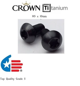 2 x pernos de jaula de botella de titanio negro M5X10 grado 5 nitruro negro - Imagen 1 de 2
