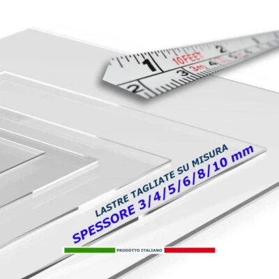 Taglio pannelli su misura Plexiglass trasparente 3/4/5/6/8/10 mm personalizzati - Immagine 1 di 3