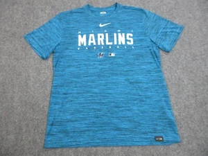 Jesus Luzardo Miami Marlins Shirt Mens Large Blue Player Issued MLB Nike - Picture 1 of 13