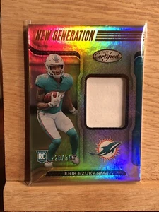 Reliquia Erik Ezukanma 2022 certificada NFL/349! #NGJ-EE Miami Dolphins - Imagen 1 de 2