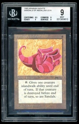 SANDALS OF ABDALLAH BGS 9 Quad+ Mint - Arabian Nights - Magic the Gathering MTG - Image 1 of 2