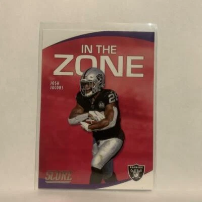 #IZ-JJ Josh Jacobs Los Angeles Raiders 2020 Score Football Card LG - Image 1 of 2