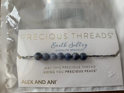 Pulsera Expandible Alex And Ani Precious Threads Tierra Sensual Sodalita Foto 1 de 3