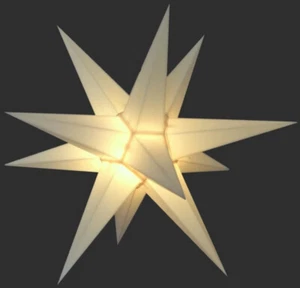 3D sehr stabiler Leucht & Weihnachtsstern,Adventstern, Outdoor 55 cm incl. LED - Bild 1 von 8