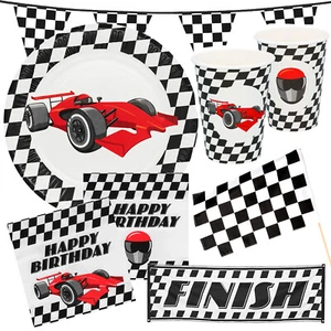 CARRERAS DE COCHES - Vajilla Decoración Fórmula 1 Coche Cumpleaños Niños Cumpleaños Cars Party - Imagen 1 de 30