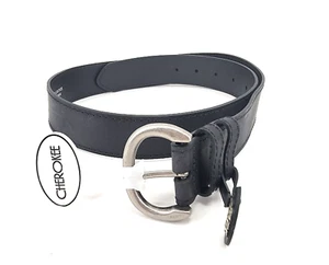 Cinturón Cherokee de cuero para mujer color plateado hebilla talla L grande - Imagen 1 de 5