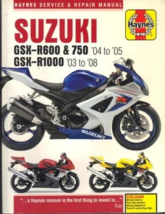 SUZUKI GSXR600,GSXR750 K4,K5,GSXR1000 K3,K4,K5,K6,K7,K8 HAYNES MANUAL 2003-2008 - Picture 1 of 1