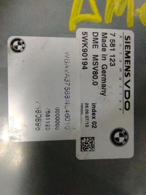 Módulo de control electrónico ECM del motor a través de 2/08 para BMW 328i 20667390 07-08 Foto 1 de 4