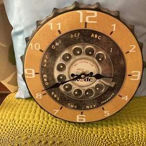 Roger Lascelles Shabby Chic 14" Cornucopia Tin Clock - NEW - Picture 1 of 4