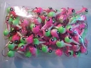 100 NUEVOS CABEZALES DE PLANTILLA FLOTANTES TAMAÑO 3/8 OZ PLANTILLAS WALLEYE BLANCAS 1 GANCHOS sandía - Imagen 1 de 3