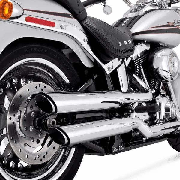 Silenciadores Vance & Hines PCX Twin Slash dobles deslizables cromados Harley Davidson FatBoy Foto 1 de 1