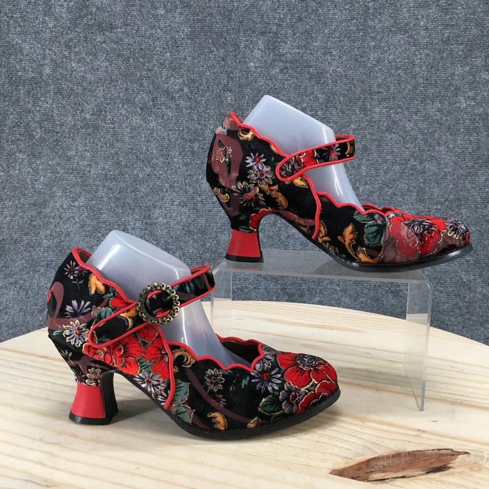 L'Artiste by Spring Step Shoes Women 37 Adodora-Prit Mary Jane Red Floral Casual - Image 1 of 4