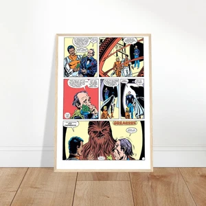 Póster enmarcado en panel de cómics de Star Wars - escena retro de Chewbacca - Imagen 1 de 9