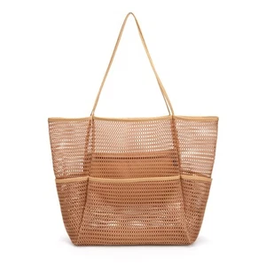 Beach Bag - Mesh Tote Bag for Women Waterproof Pool Bag for Travel Family Poo... - Picture 1 of 7