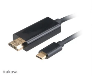 Akasa AK-CBCA12-18BK Type C to HDMI Adaptor Cable 1.8M - Picture 1 of 1