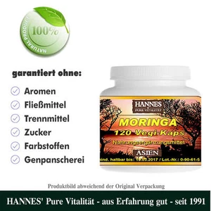 Moringa Blatt Premium 120 Vegi-Kaps - Beste HANNES' Qualität - Bild 1 von 1