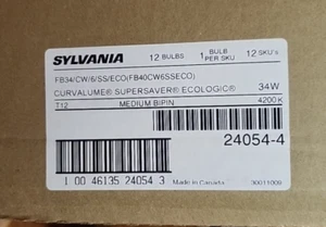 (12) SYLVANIA Blubs U ShapeFB34/CW/6/SS/ECO (FB40/CW/6/SS/ECO) 34W Fluorescent - Picture 1 of 3