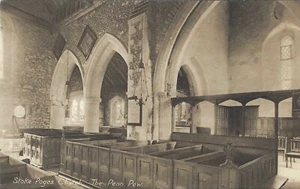 Postal de colección de Inglaterra Iglesia Stoke Poges The Penn Pew - Imagen 1 de 2