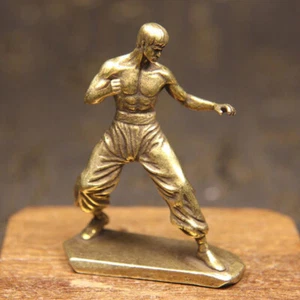 Bruce Lee Brass Action Figures Model Kung Fu Style Statue Collection Decoration - Picture 1 of 10