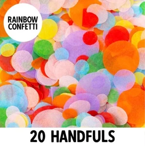 Biodegradable Wedding Confetti | RAINBOW | Circle Tissue Paper | 20g Bag - Picture 1 of 5