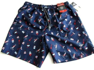 Pantaloncini da bagno uomo Speedo taglia M blu novità stampa coulisse UV 50 nuovi - Foto 1 di 4