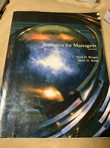 statistics for managers 3rd edition Boston University Paul D. Berger & Mark Kean - Imagen 1 de 5