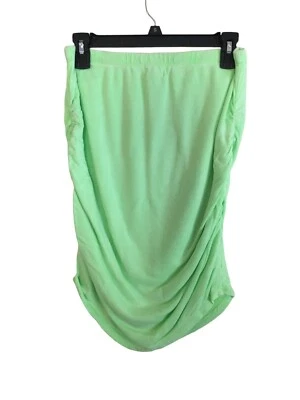 Anthropologie Sundry Tube Skirt Women's Size 2 Green Ruched Lime Green Bohemian - Image 1 of 4