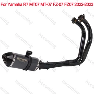 For Yamaha YZF R7 MT-07 FZ07 Exhaust Tips Full Exhaust System Baffle 2022-2024 - Picture 1 of 6