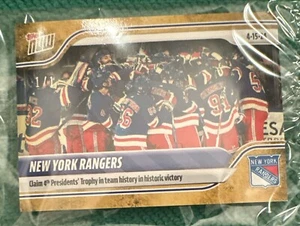 2023-24 NHL TOPPS NOW® Sticker 172 🥅 NY Rangers 🥅 President’s Cup 🥅 GOLD 1/1 - Picture 1 of 9