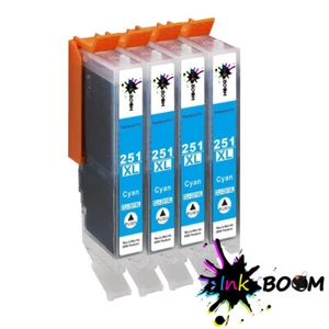 4 cartuchos de tinta cian para CLI-251XL MX922 MG5620 MG6320 IX6820 IP8720 - Imagen 1 de 1