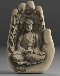 Modelo 3D STL DIOS BUDDHA para enrutador CNC impresora 3D grabadora talla Aspire Artcam - Imagen 1 de 1