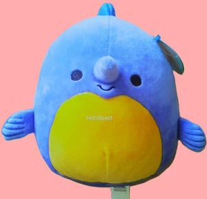 KELLYTOY SQUISHMALLOWS 7" (18CM) PLUSH - SWISH THE SWORDFISH - NEW WITH TAGS - Foto 1 di 1